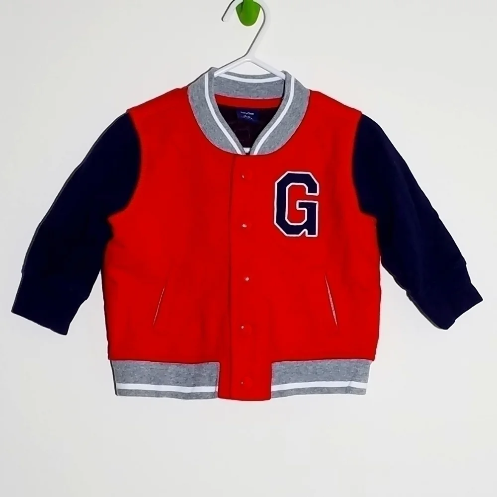 Gap Varsity Jacket Coat USA Patriotic 6-12m